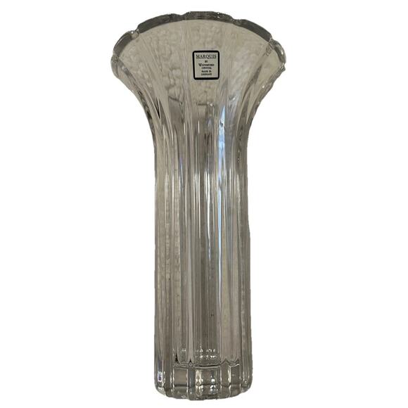 WATERFORD MARQUIS HEAVY CRYSTAL GLASS VASE - 9 1/2 INCHES TALL - Picture 1 of 9